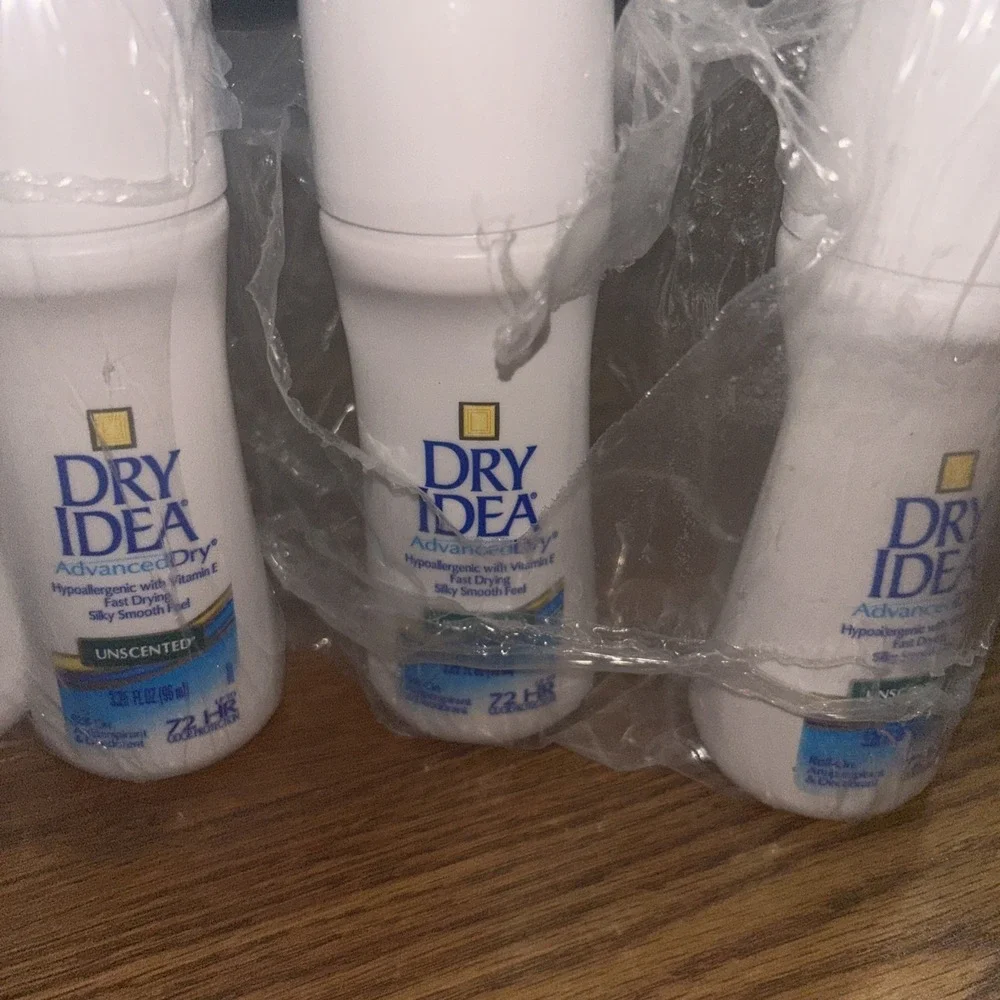 Lot 6 NEW Dry Idea Advanced Unscented Antiperspirant Roll On 3.25 Oz OLD FORMULA